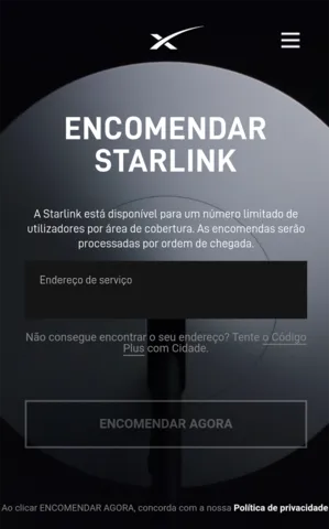 Encomendar Starlink Internet