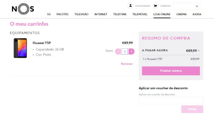 compra loja online nos