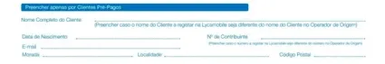 Formulario Portabilidade Lyca Mobile