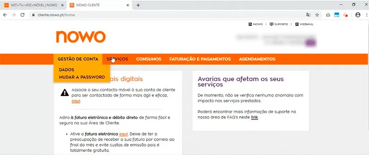 Mudar Dados Área Cliente NOWO