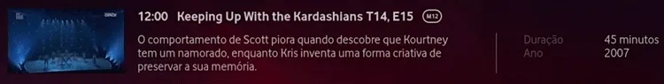 Detalhes Programação Vodafone