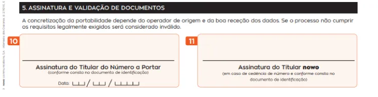 documento portabilidade nowo