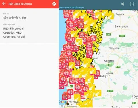 Informações Mapa Cobertura Fibra