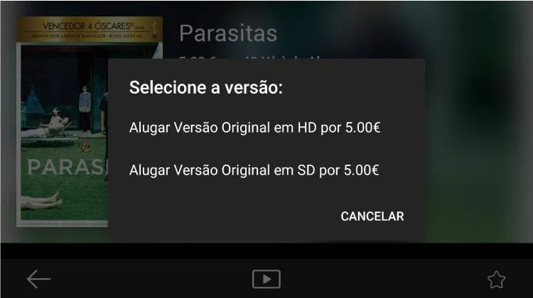 Definir Secção Filmes Videoclube MEO