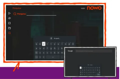Pesquisa por Voz NOWO Box Android 4K