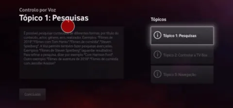 Pesquisas Comando Voz Vodafone