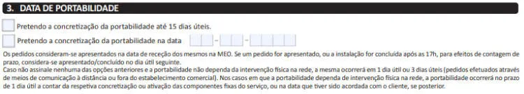 Data Portabilidade MEO